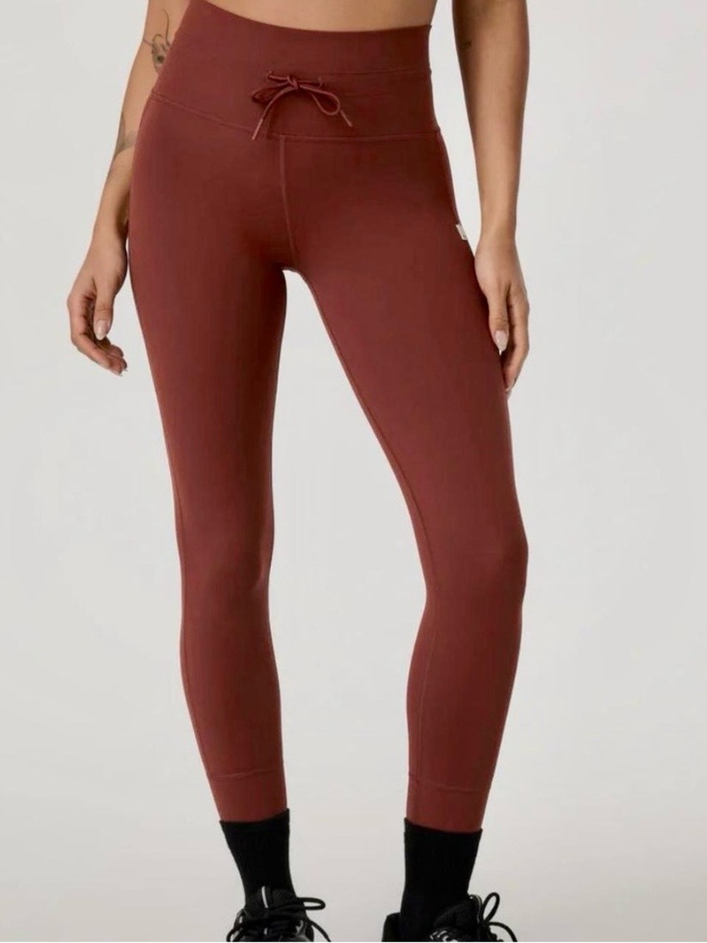 VuoriHigh-Rise Drawstring Leggings - burnt orange small